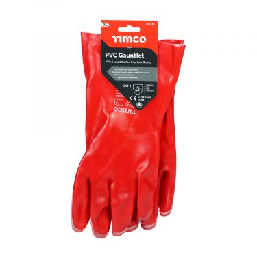 Click Here To Enlarge This Photo Of TIMCO - 770333 - PVC Gauntlets - PVC Coated Cotton Interlock &lpar;XL&rpar;