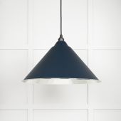 45433DU From The Anvil Hammered Nickel Hockley Pendant in Dusk Hammered Nickel