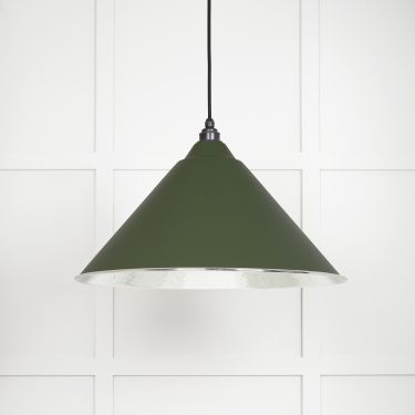 Click Here To Enlarge This Photo Of 45433H From The Anvil Hammered Nickel Hockley Pendant in Heath Hammered Nickel