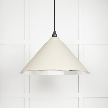 Click Here To Enlarge This Photo Of 45433TE From The Anvil Hammered Nickel Hockley Pendant in Teasel Hammered Nickel