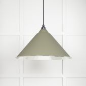 45433TU From The Anvil Hammered Nickel Hockley Pendant in Tump Hammered Nickel