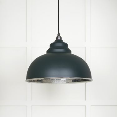 Click Here To Enlarge This Photo Of 45472DI From The Anvil Hammered Nickel Harborne Pendant in Dingle Hammered Nickel