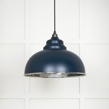 Click Here To Enlarge This Photo Of 45472DU From The Anvil Hammered Nickel Harborne Pendant in Dusk Hammered Nickel