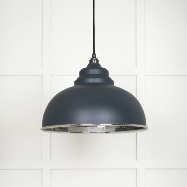 Click Here To Enlarge This Photo Of 45472SO From The Anvil Hammered Nickel Harborne Pendant in Soot Hammered Nickel