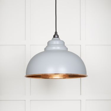 Click Here To Enlarge This Photo Of 49501BI From The Anvil Hammered Copper Harborne Pendant in Birch Hammered Copper