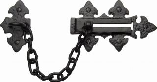 TC107 M&period;Marcus The Tudor Collection Door Chain Black Iron