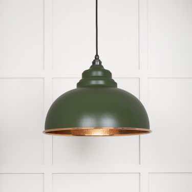 Click Here To Enlarge This Photo Of 49501H From The Anvil Hammered Copper Harborne Pendant in Heath Hammered Copper