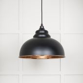 49501SEB From The Anvil Smooth Copper Harborne Pendant in Elan Black Smooth Copper