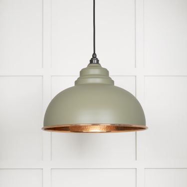 Click Here To Enlarge This Photo Of 49501TU From The Anvil Hammered Copper Harborne Pendant in Tump Hammered Copper