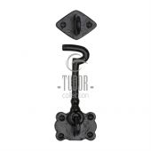 TC153 153 M&period;Marcus The Tudor Collection Cabin Hook 6" Black Iron