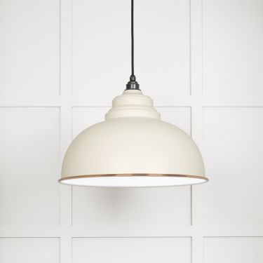 Click Here To Enlarge This Photo Of 49508TE From The Anvil White Gloss Harborne Pendant in Teasel Accent
