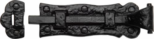 Click Here To Enlarge This Photo Of TC165 125 M&period;Marcus The Tudor Collection Door Bolt Straight 6" Black Iron