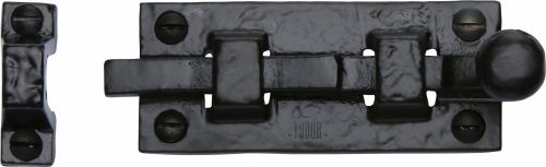 Click Here To Enlarge This Photo Of TC168 76 M&period;Marcus The Tudor Collection Door Bolt Straight 3" Black Iron