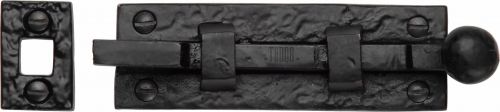 Click Here To Enlarge This Photo Of TC169 102 M&period;Marcus The Tudor Collection Door Bolt Necked 4" Black Iron