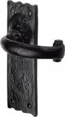 TC310 M&period;Marcus The Tudor Collection Door Handle Lever Latch Colonial Design Black Iron