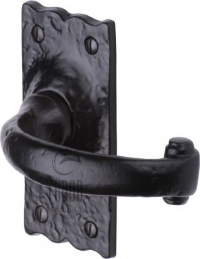 Click Here To Enlarge This Photo Of TC315 M&period;Marcus The Tudor Collection Door Handle Lever Latch Colonial Design Black Iron
