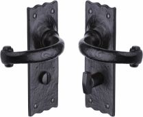 TC320 M&period;Marcus The Tudor Collection Door Handle For Bathroom Colonial Design Black Iron