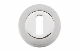 Eclipse 62561 Polished&sol;Satin Chrome Standard Key Escutcheon &lpar;Freestyle Range&rpar;