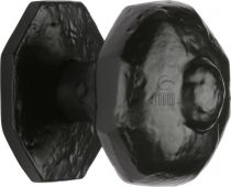 TC350 M&period;Marcus The Tudor Collection Octagon Centre Door Knob Black Iron