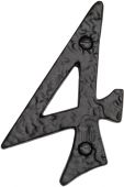 TC355 4 M&period;Marcus The Tudor Collection Numeral 4 - 4" Black Iron