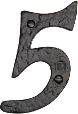 Click Here To Enlarge This Photo Of TC355 5 M&period;Marcus The Tudor Collection Numeral 5 - 4" Black Iron