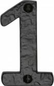 TC356 1 M&period;Marcus The Tudor Collection Numeral 1 - 3" Black Iron