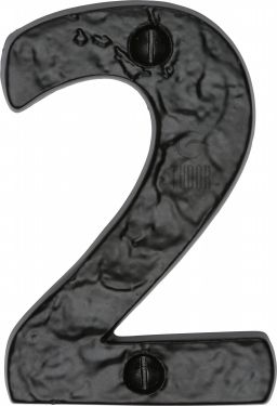 Click Here To Enlarge This Photo Of TC356 2 M&period;Marcus The Tudor Collection Numeral 2 - 3" Black Iron