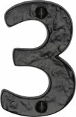 TC356 3 M&period;Marcus The Tudor Collection Numeral 3 - 3" Black Iron
