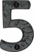 TC356 5 M&period;Marcus The Tudor Collection Numeral 5 - 3" Black Iron