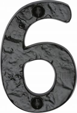 Click Here To Enlarge This Photo Of TC356 6 M&period;Marcus The Tudor Collection Numeral 6 - 3" Black Iron