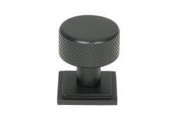 46841 From the Anvil Matt Black Brompton Cabinet Knob - 25mm &lpar;Square&rpar;