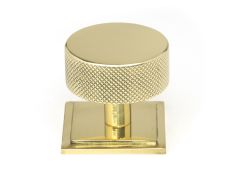 46848 From the Anvil Polished Brass Brompton Cabinet Knob - 38mm &lpar;Square&rpar;