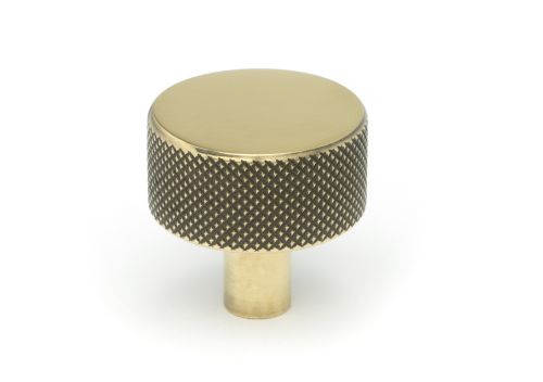 Click Here To Enlarge This Photo Of 46855 From the Anvil Aged Brass Brompton Cabinet Knob - 32mm &lpar;No rose&rpar;