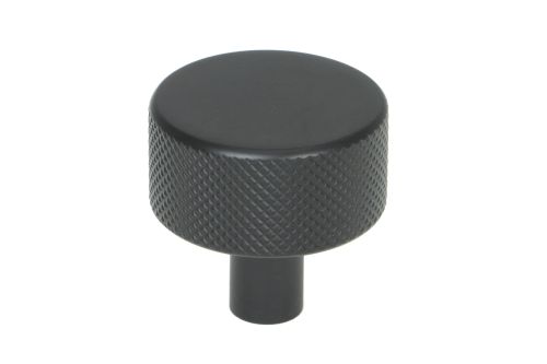 Click Here To Enlarge This Photo Of 46879 From the Anvil Matt Black Brompton Cabinet Knob - 32mm &lpar;No rose&rpar;