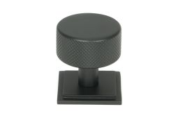 46881 From the Anvil Matt Black Brompton Cabinet Knob - 32mm &lpar;Square&rpar;