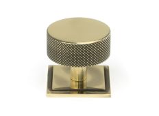 47140 From the Anvil Aged Brass Brompton Cabinet Knob - 38mm &lpar;Square&rpar;