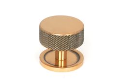 47153 From the Anvil Polished Bronze Brompton Cabinet Knob - 38mm &lpar;Plain&rpar;