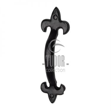 Click Here To Enlarge This Photo Of TC385 175 M&period;Marcus he Tudor Collection Door Pull Handle 6" Black Iron