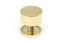 50295 From the Anvil Polished Brass Kelso Cabinet Knob - 32mm &lpar;Plain&rpar;