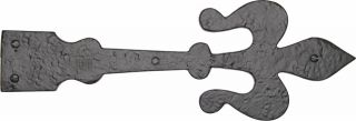 TC410 305 M&period;Marcus The Tudor Collection Dummy Strap Hinge 12" Black Iron