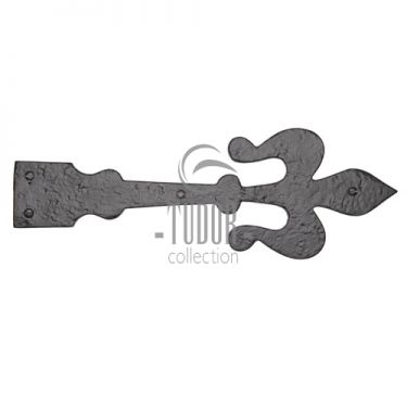 Click Here To Enlarge This Photo Of TC410 400 M&period;Marcus The Tudor Collection Dummy Strap Hinge 15 &frac34;" Black Iron