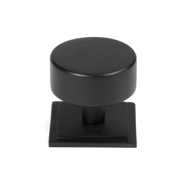 Click Here To Enlarge This Photo Of 50345 From the Anvil Matt Black Kelso Cabinet Knob - 38mm &lpar;Square&rpar;