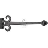 TC460 406 M&period;Marcus The Tudor Collection Fleur De Lys Hinge 16" Black Iron