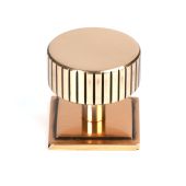 50480 From the Anvil Polished Bronze Judd Cabinet Knob - 38mm &lpar;Square&rpar;