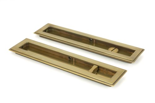 Click Here To Enlarge This Photo Of 48309 From the Anvil Aged Brass 250mm Art Deco Rectangular Pull - Privacy Set