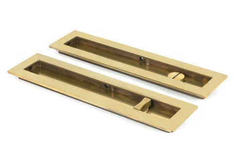 Click Here To Enlarge This Photo Of 48315 From the Anvil Aged Brass 250mm Plain Rectangular Pull - Privacy Set
