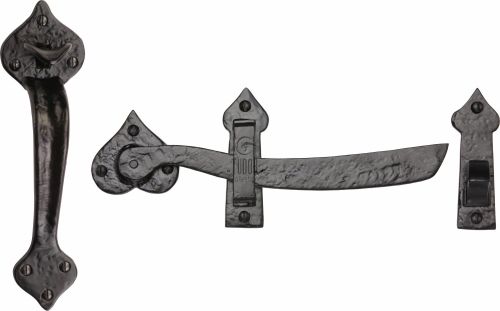 Click Here To Enlarge This Photo Of TC567 M&period;Marcus The Tudor Collection Gate Latch Black Iron
