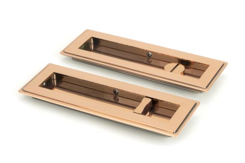 Click Here To Enlarge This Photo Of 50138 From the Anvil Polished Bronze 175mm Art Deco Rectangular Pull -Privacy Set