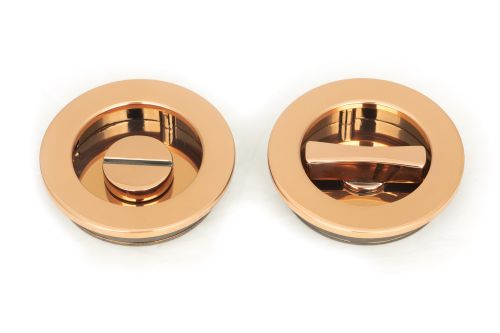 Click Here To Enlarge This Photo Of 50148 From the Anvil Polished Bronze 60mm Plain Round Pull - Privacy Set