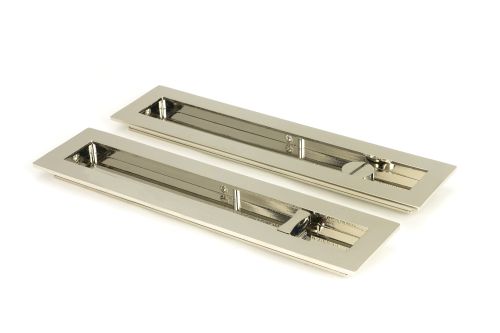 Click Here To Enlarge This Photo Of 50159 From the Anvil Polished Nickel 250mm Plain Rectangular Pull - Privacy Set